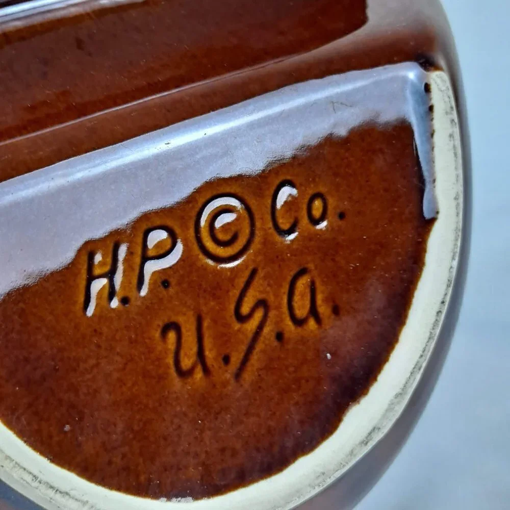 Hull Pottery Brown Drip Glazed Divided Dish made In USA Oven Proof Vintage